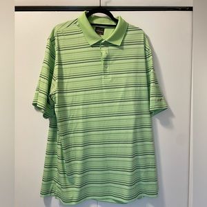 Green striped polo